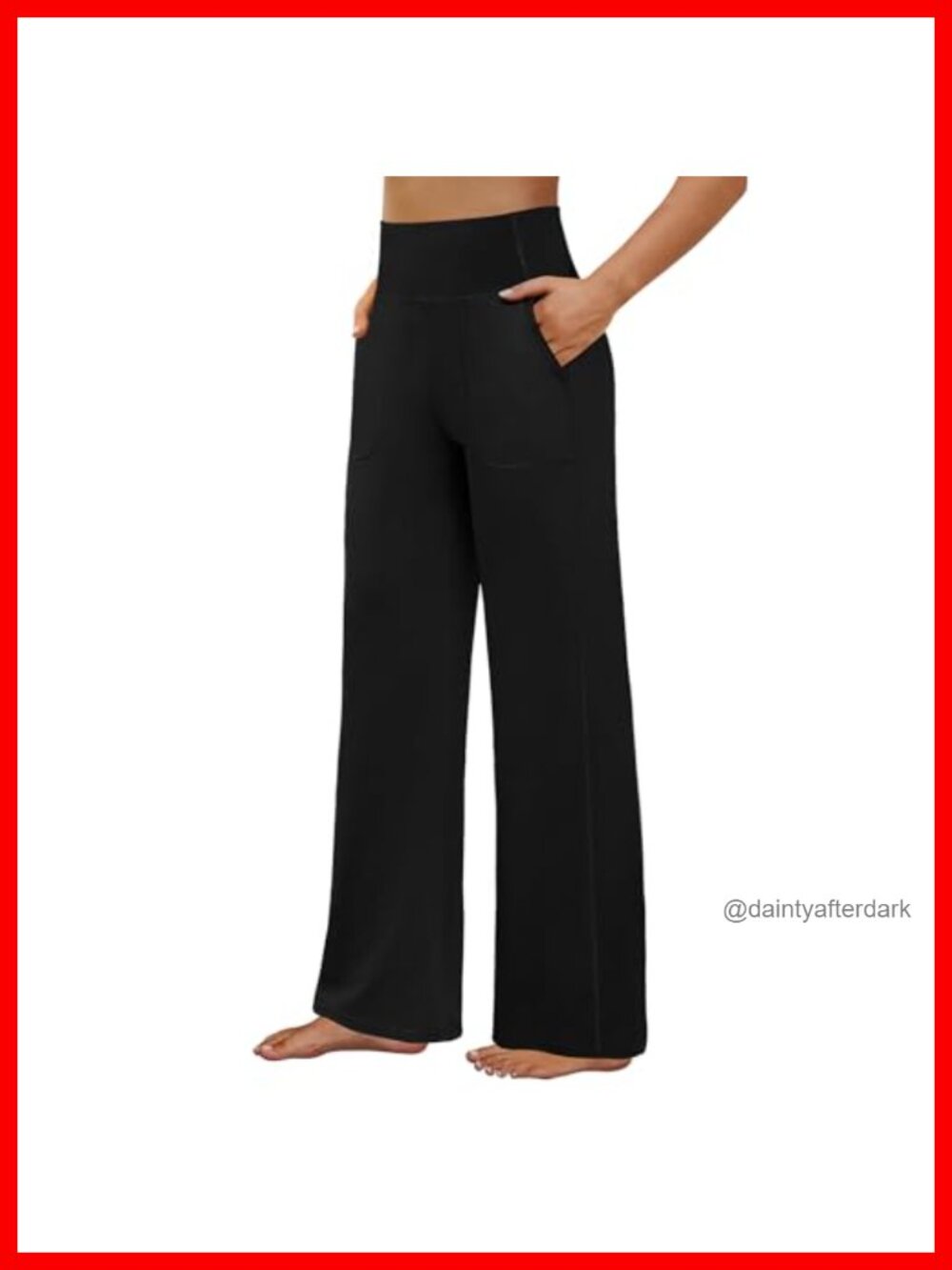 Wide Leg Yoga Pants with Pockets High Waist 4-Way Stretch